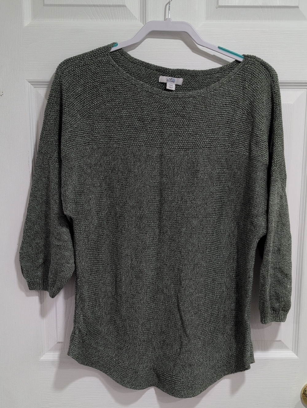 croft & barrow Moss Green Crewneck Knit Pullover PXXL